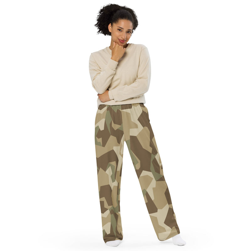 Nordic Leaf Pile Desert CAMO Unisex Wide-Leg Leisure Pants - Pant