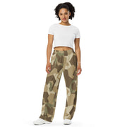 Nordic Leaf Pile Desert CAMO Unisex Wide-Leg Leisure Pants - Pant