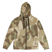 Nordic Leaf Pile Desert CAMO Unisex Zip Hoodie - 2XS