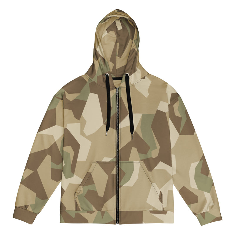 Nordic Leaf Pile Desert CAMO Unisex Zip Hoodie - 2XS