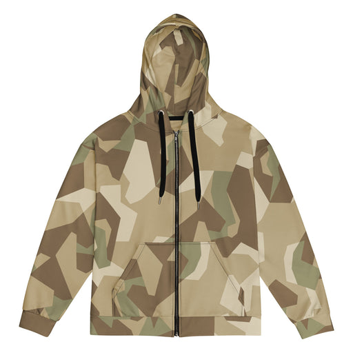 Nordic Leaf Pile Desert CAMO Unisex Zip Hoodie - 2XS
