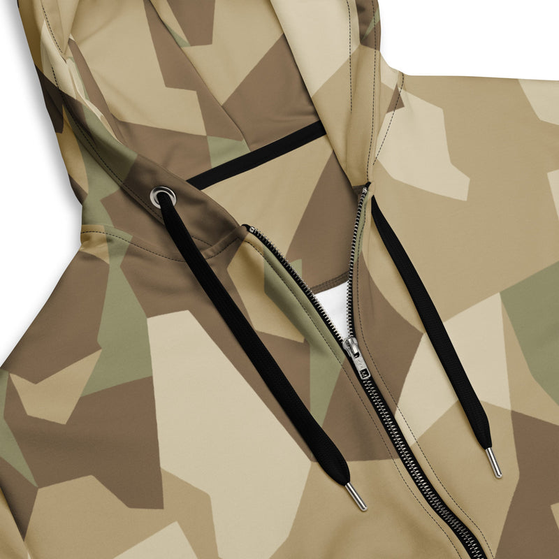 Nordic Leaf Pile Desert CAMO Unisex Zip Hoodie