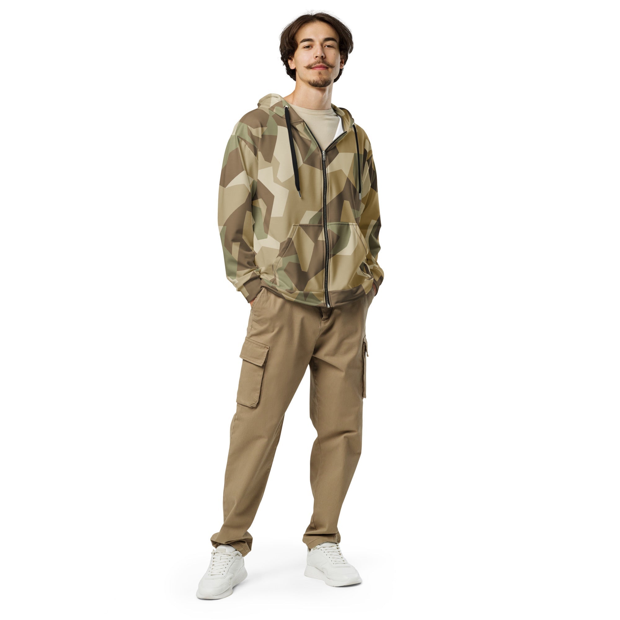 CAMO HQ - Nordic Leaf Pile Desert CAMO Unisex Zip Hoodie