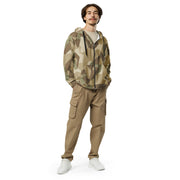 Nordic Leaf Pile Desert CAMO Unisex Zip Hoodie