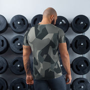 Nordic Leaf Pile Urban CAMO Mens Athletic T-Shirt - Shirt