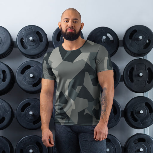Nordic Leaf Pile Urban CAMO Mens Athletic T-Shirt - XS - Shirt