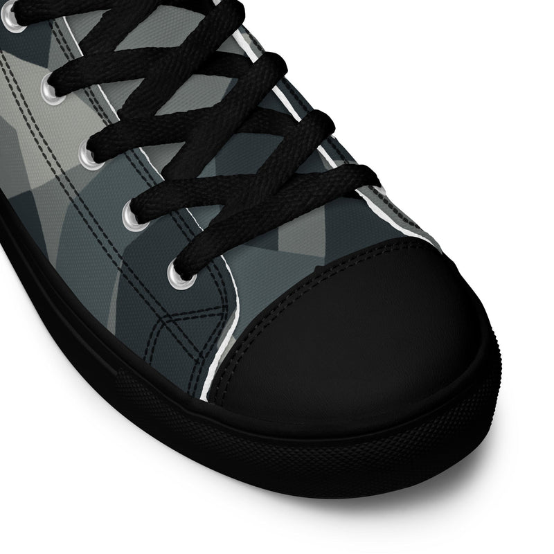 Nordic Leaf Pile Urban CAMO Mens High-Top Canvas Shoes