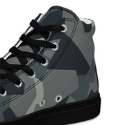 Nordic Leaf Pile Urban CAMO Mens High-Top Canvas Shoes