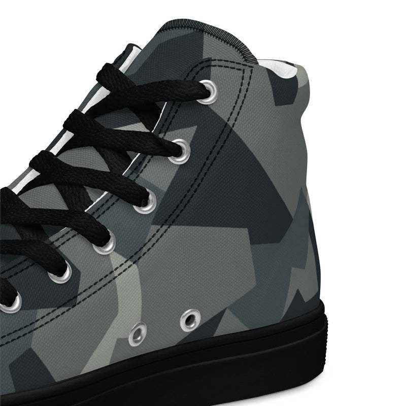 Nordic Leaf Pile Urban CAMO Mens High-Top Canvas Shoes