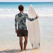 Nordic Leaf Pile Urban CAMO Mens Long-Sleeve Rash Guard - LS