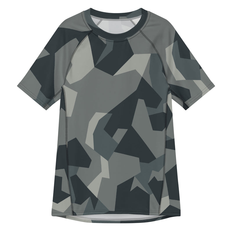 Nordic Leaf Pile Urban CAMO Mens Short-Sleeve Rash Guard - 2XS - SS