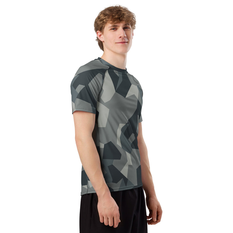Nordic Leaf Pile Urban CAMO Mens Short-Sleeve Rash Guard - SS