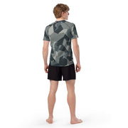 Nordic Leaf Pile Urban CAMO Mens Short-Sleeve Rash Guard - SS