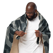 Nordic Leaf Pile Urban CAMO Sherpa Blanket