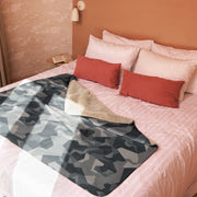Nordic Leaf Pile Urban CAMO Sherpa Blanket