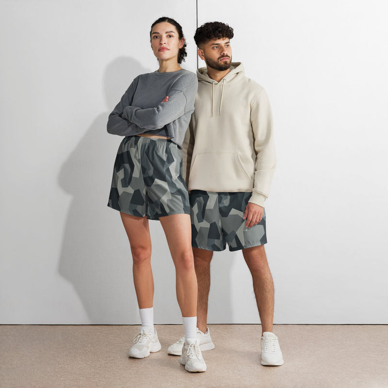 Nordic Leaf Pile Urban CAMO Unisex Athletic Long Shorts