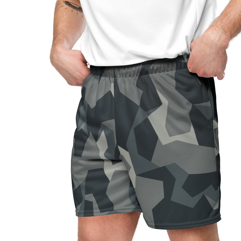 Nordic Leaf Pile Urban CAMO Unisex Mesh Shorts