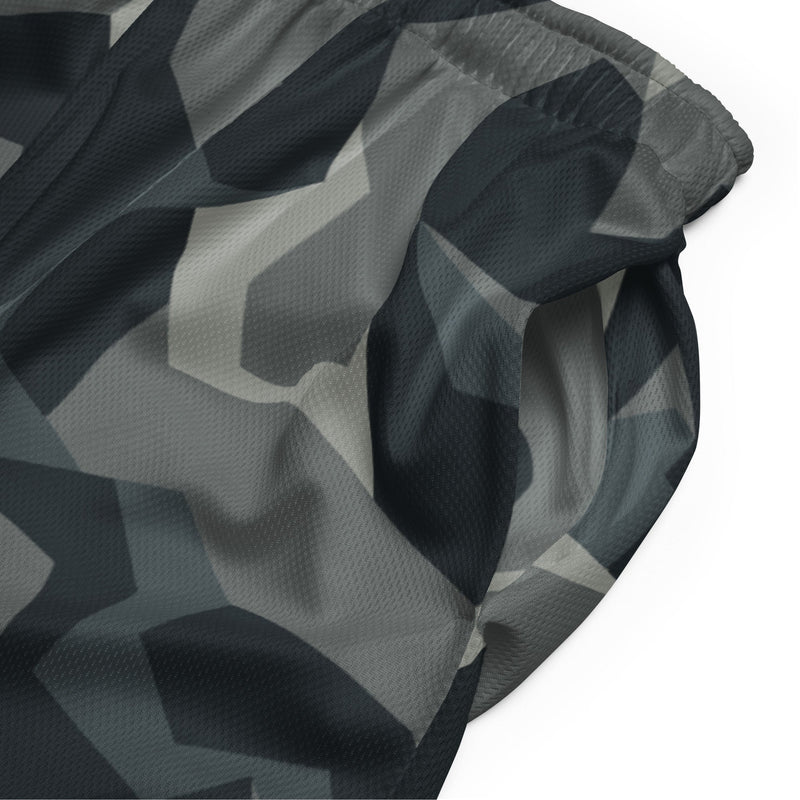 Nordic Leaf Pile Urban CAMO Unisex Mesh Shorts