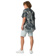 Nordic Leaf Pile Urban CAMO Unisex Short-Sleeve Button Shirt - Button-Up