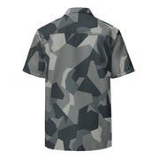 Nordic Leaf Pile Urban CAMO Unisex Short-Sleeve Button Shirt - Button-Up