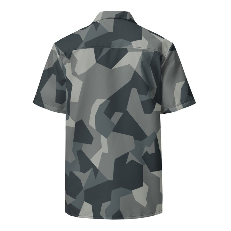 Nordic Leaf Pile Urban CAMO Unisex Short-Sleeve Button Shirt - Button-Up