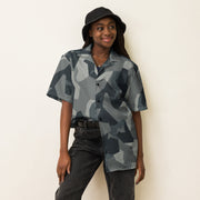 Nordic Leaf Pile Urban CAMO Unisex Short-Sleeve Button Shirt - Button-Up