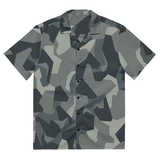 Nordic Leaf Pile Urban CAMO Unisex Short-Sleeve Button Shirt - Button-Up