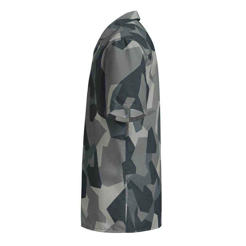 Nordic Leaf Pile Urban CAMO Unisex Short-Sleeve Button Shirt - Button-Up