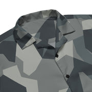 Nordic Leaf Pile Urban CAMO Unisex Short-Sleeve Button Shirt - Button-Up