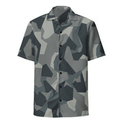 Nordic Leaf Pile Urban CAMO Unisex Short-Sleeve Button Shirt - Button-Up
