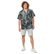 Nordic Leaf Pile Urban CAMO Unisex Short-Sleeve Button Shirt - Button-Up