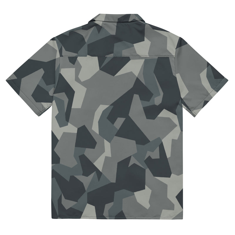 Nordic Leaf Pile Urban CAMO Unisex Short-Sleeve Button Shirt - Button-Up