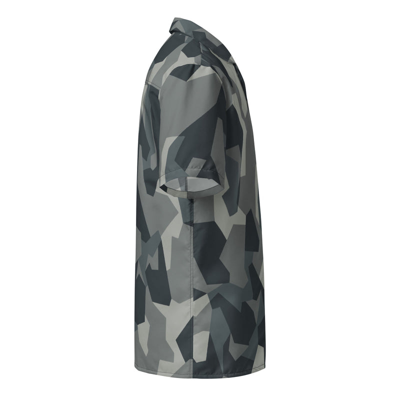 Nordic Leaf Pile Urban CAMO Unisex Short-Sleeve Button Shirt - Button-Up