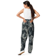 Nordic Leaf Pile Urban CAMO Unisex Wide-Leg Joggers