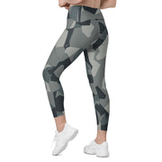 Nordic Leaf Pile Urban CAMO Womens Leggings with Pockets - Women