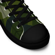 Nordic Leaf Pile Woodland CAMO Mens High-Top Canvas Shoes