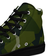 Nordic Leaf Pile Woodland CAMO Mens High-Top Canvas Shoes