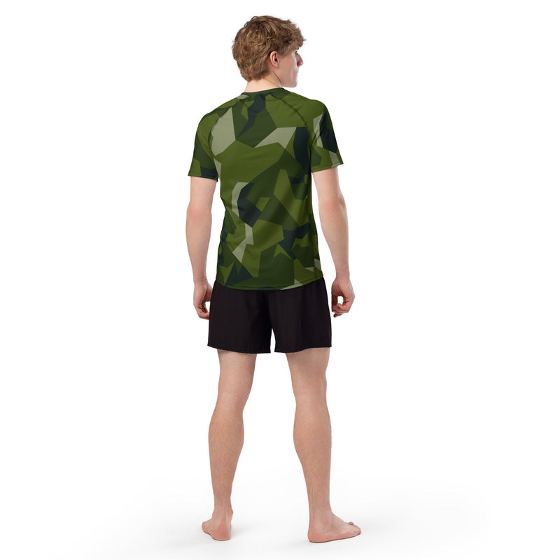 Nordic Leaf Pile Woodland CAMO Mens Short-Sleeve Rash Guard - SS