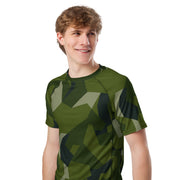 Nordic Leaf Pile Woodland CAMO Mens Short-Sleeve Rash Guard - SS