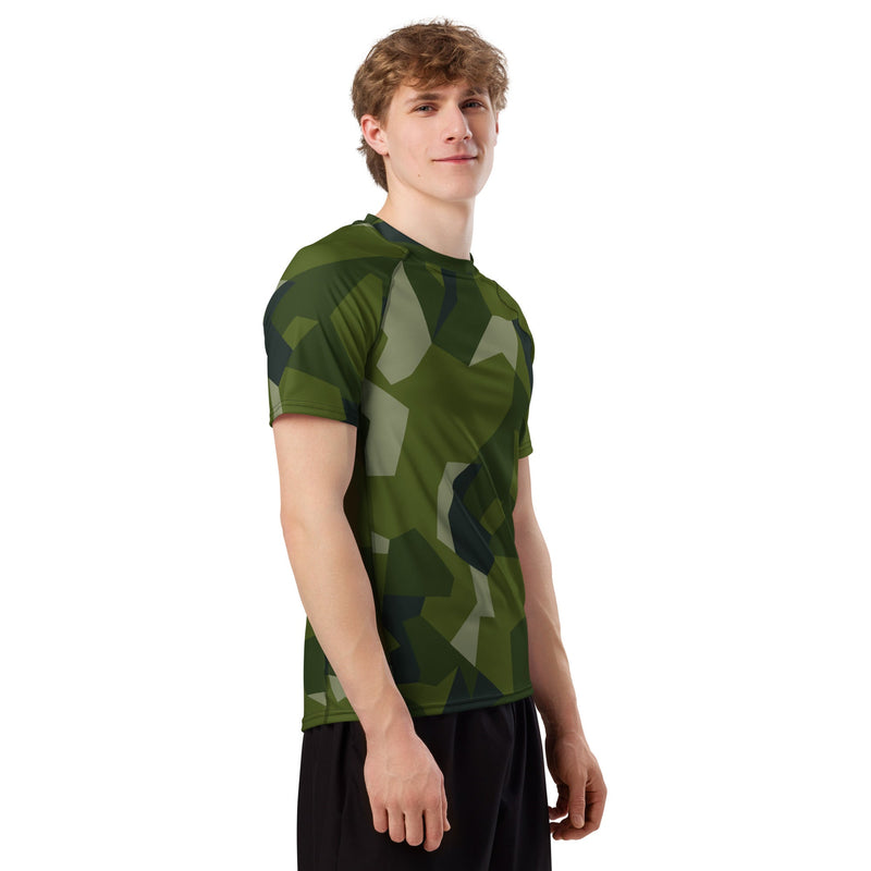 Nordic Leaf Pile Woodland CAMO Mens Short-Sleeve Rash Guard - SS