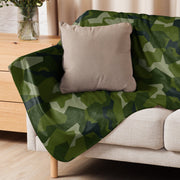 Nordic Leaf Pile Woodland CAMO Sherpa Blanket