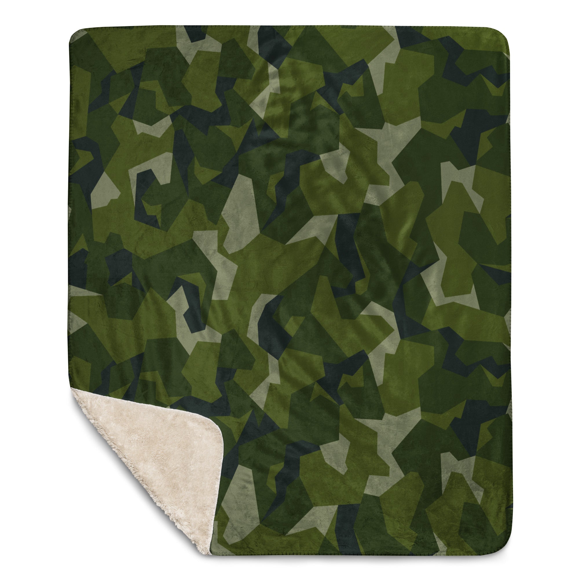 CAMO HQ - Nordic Leaf Pile Woodland CAMO Sherpa Blanket