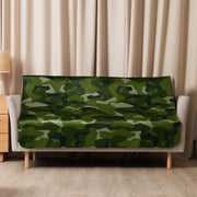 Nordic Leaf Pile Woodland CAMO Sherpa Blanket