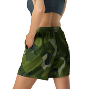 Nordic Leaf Pile Woodland CAMO Unisex Athletic Long Shorts