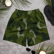 Nordic Leaf Pile Woodland CAMO Unisex Athletic Long Shorts