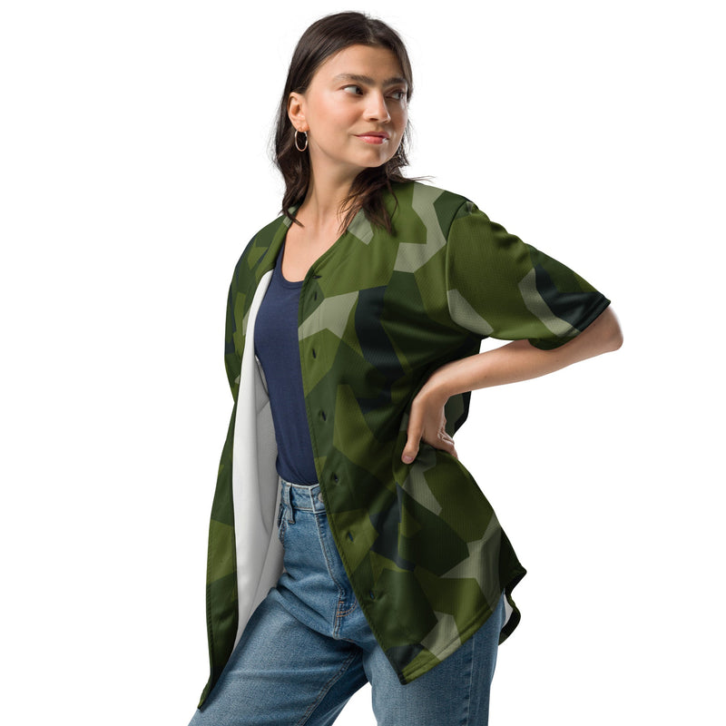 Nordic Leaf Pile Woodland CAMO Unisex Baseball Jersey