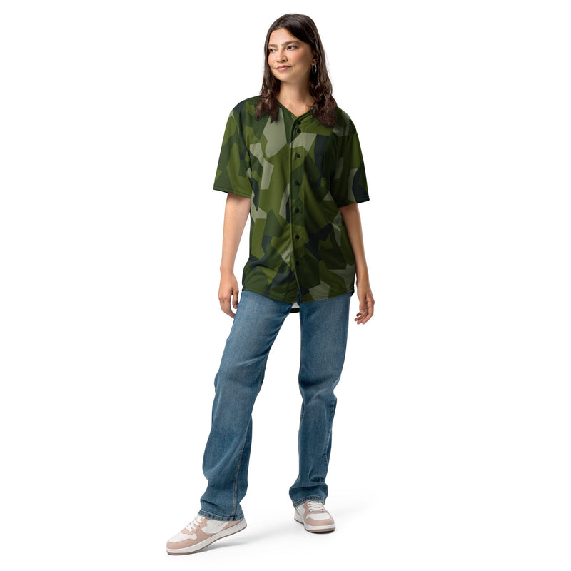 Nordic Leaf Pile Woodland CAMO Unisex Baseball Jersey
