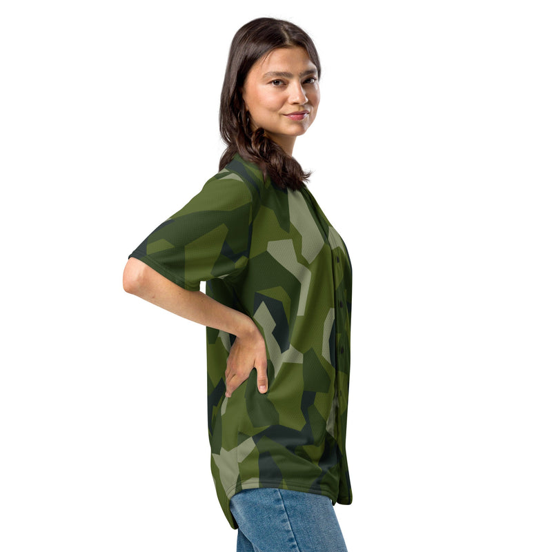 Nordic Leaf Pile Woodland CAMO Unisex Baseball Jersey