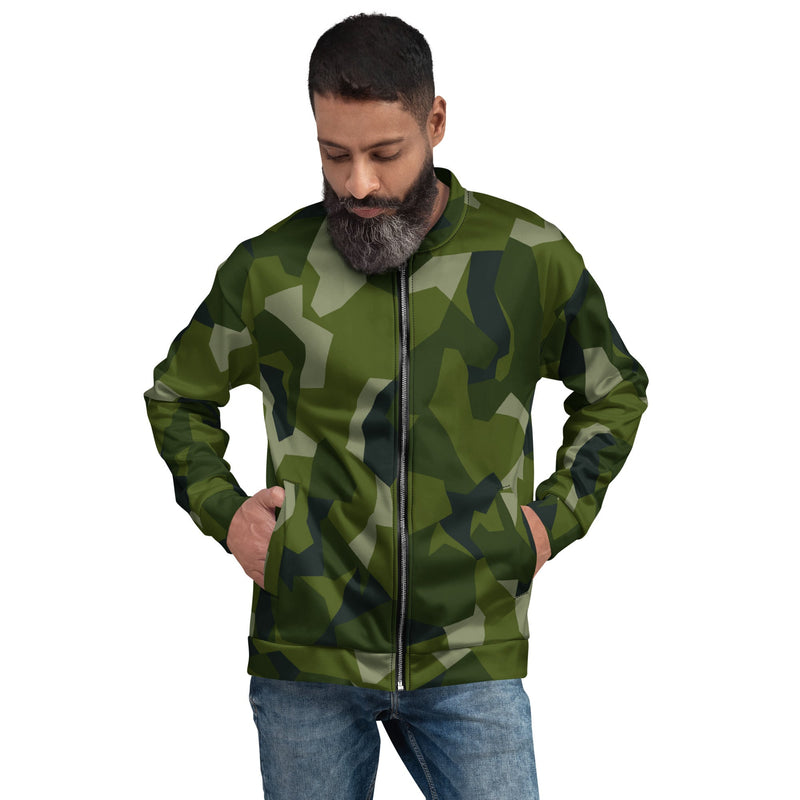 Nordic Leaf Pile Woodland CAMO Unisex Bomber Jacket