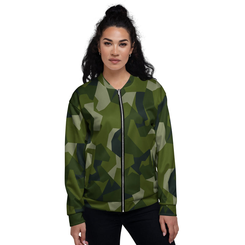 Nordic Leaf Pile Woodland CAMO Unisex Bomber Jacket